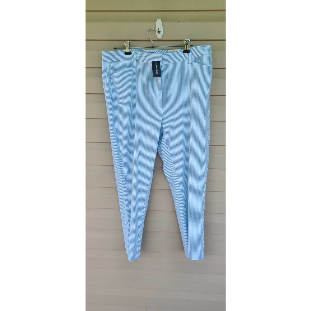 NWT Lands' End‎ Seer Sucker Crop Pants 18 / 18W